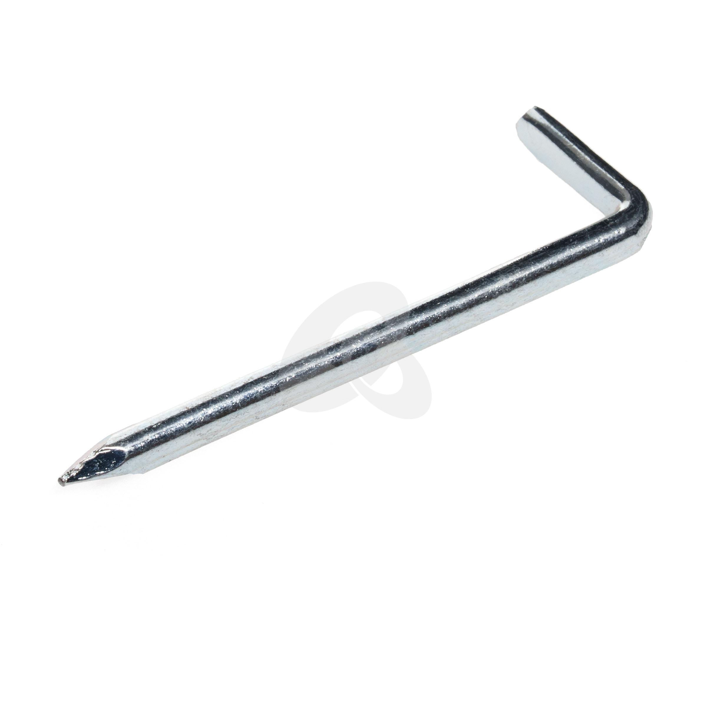 Hakennagel, 18mm Hakenlänge mit Diamantspitze, glanzverzinkt