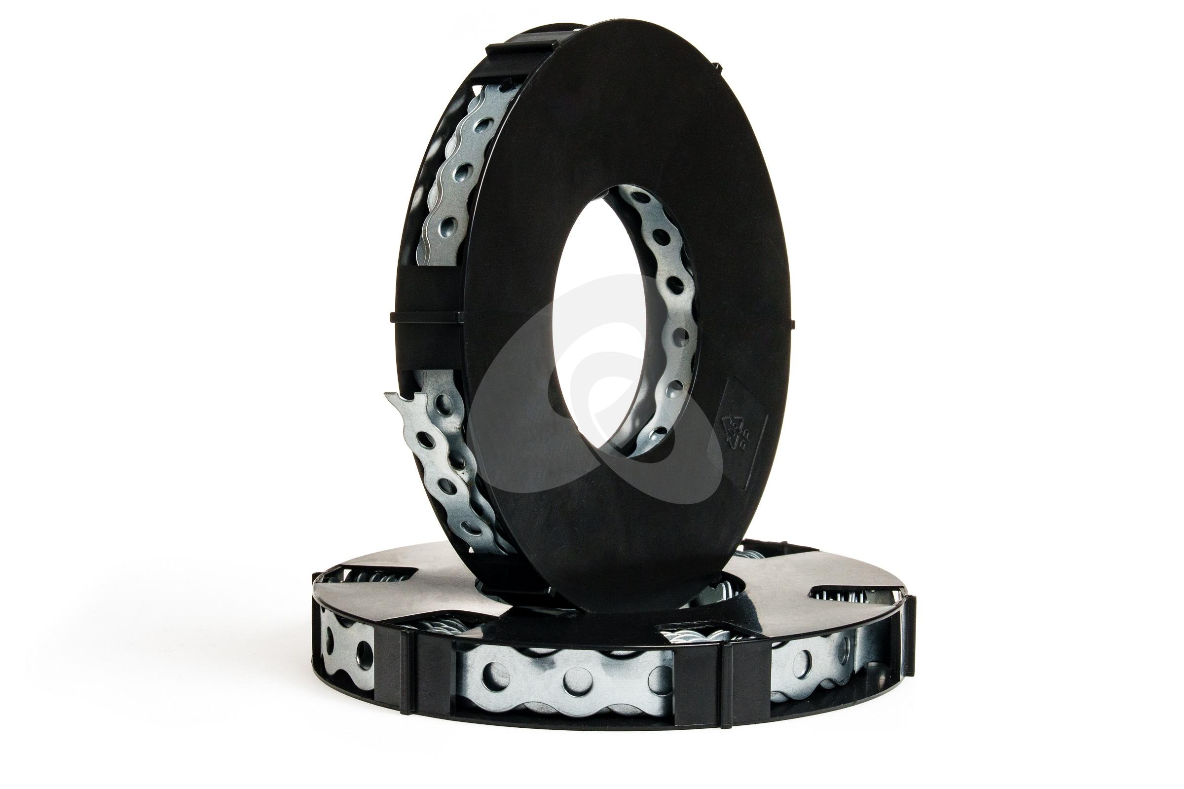 Montagelochband gewellt in Kassette